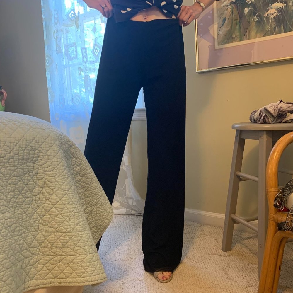 Cabi  size S Black Lined Flowing, dressy Cocktail Pants, Style 967,  Pull on